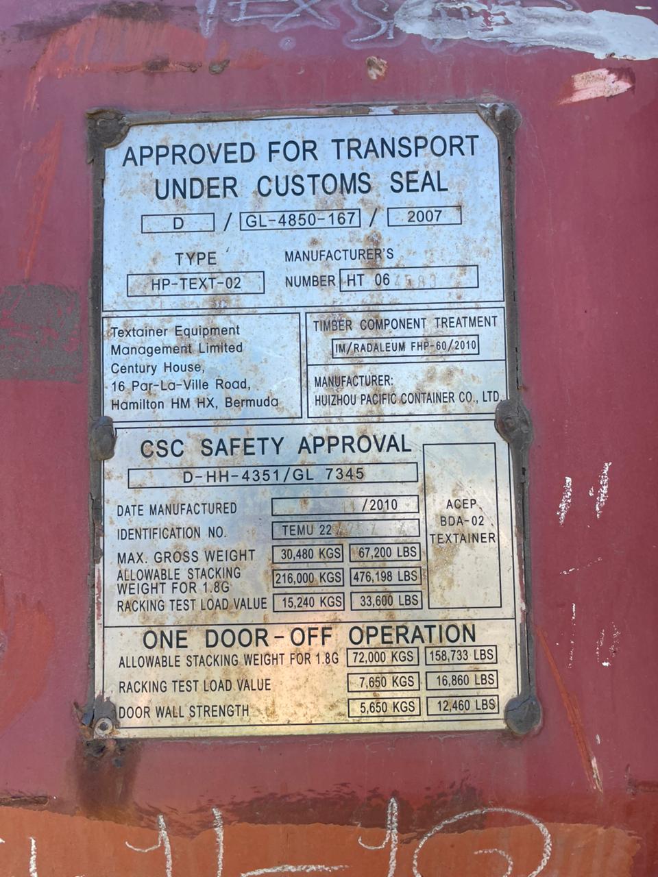 Морской контейнер TEMU2242544